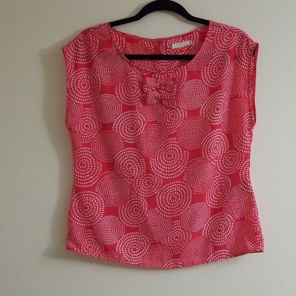 Tulle Anthropologie Blouse Bows Button